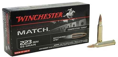 <span style="font-weight:bolder; ">223</span> Remington 20 Rounds Ammunition Winchester 69 Grain Hollow Point